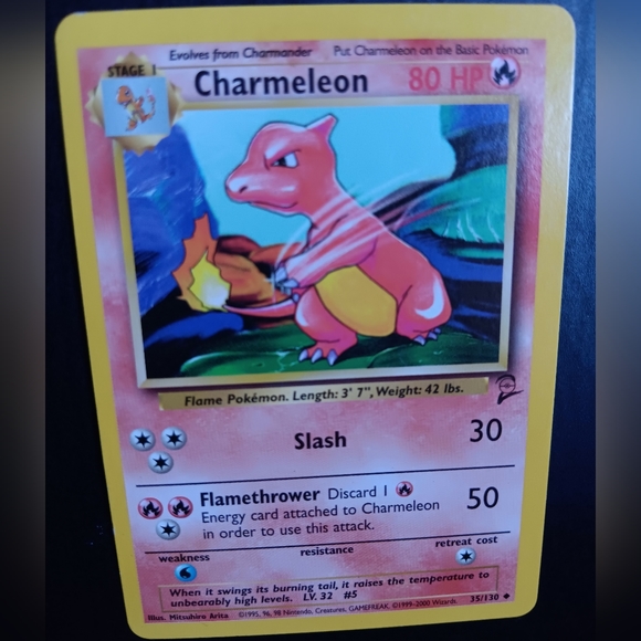 Charmeleon Pokemon Card - Base Set 2 - NO. 35/130 Uncommon Non-Holo - Picture 2 of 9